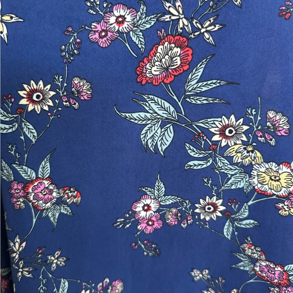 Floral Sleeveless Top - Navy - Picture 4 of 7